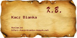 Kacz Bianka névjegykártya