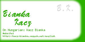 bianka kacz business card